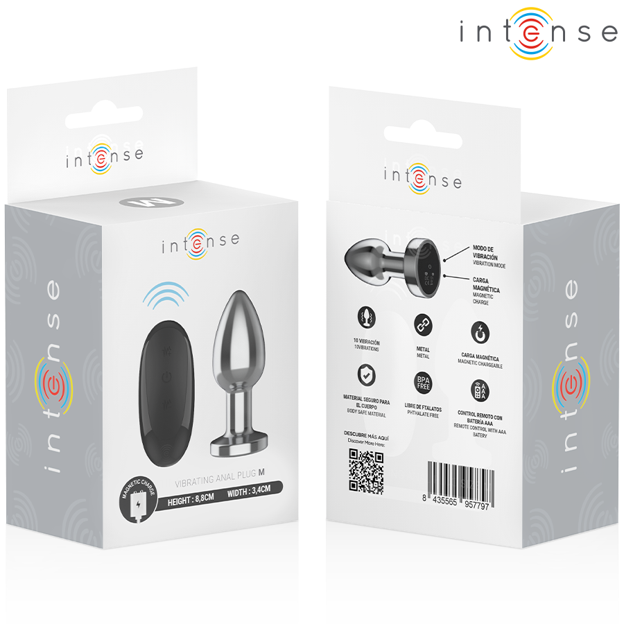 Veloria ANAL 10 VIBRATIONS MÉTAL AVEC TÉLÉCOMMANDE M